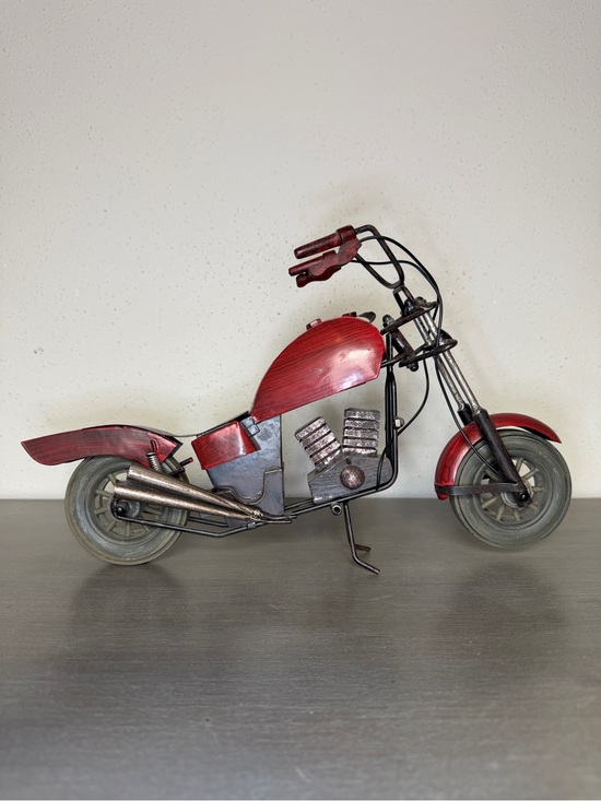 Other - Handcrafted Motorcycle Art Sculpture Tabletop Home Decorative Metal 15” x9" Bike